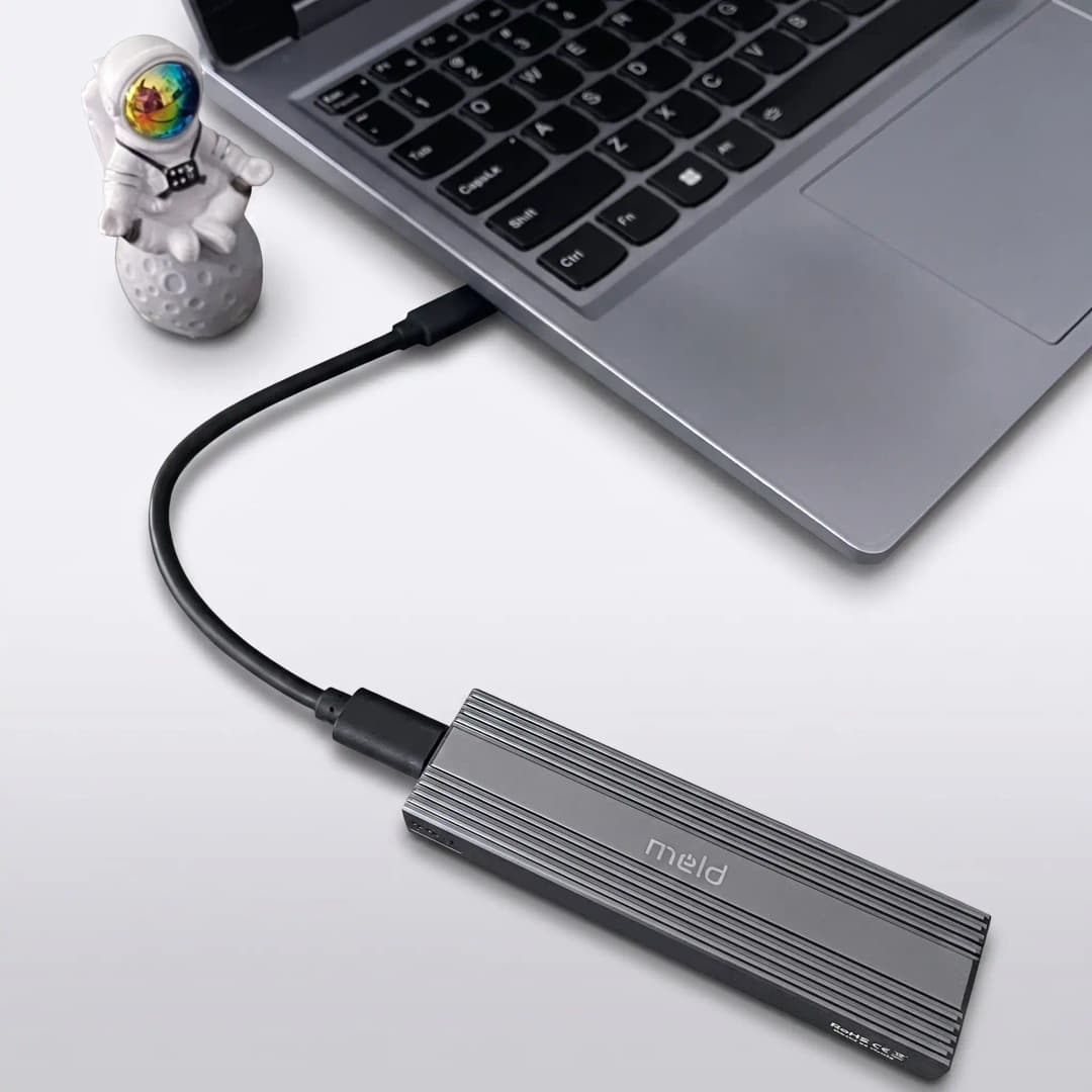 meld M.2 NVMe SSD Enclosure 10Gbps — foto produk resmi